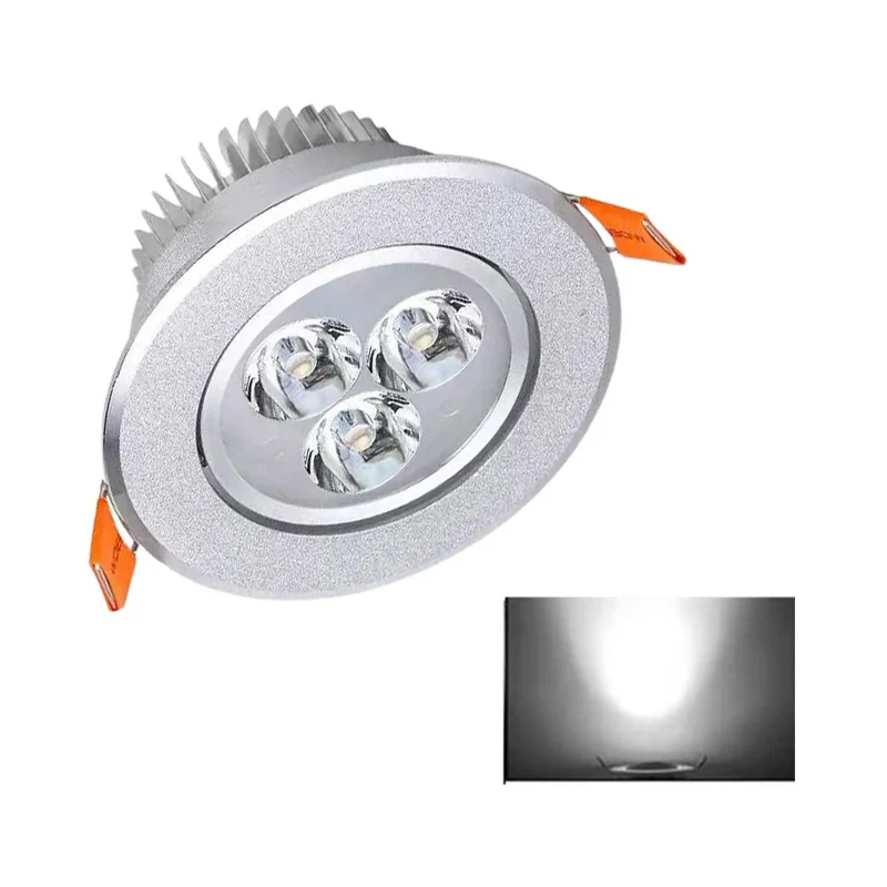 Sleek Recessed LED Downlight Featuring Top Shelf Aluminum Housing And A Frosted Silver Trim Delivers Hella Bright White Accent Lighting For Drop In Ceiling Cabinets And Gallery Walls
