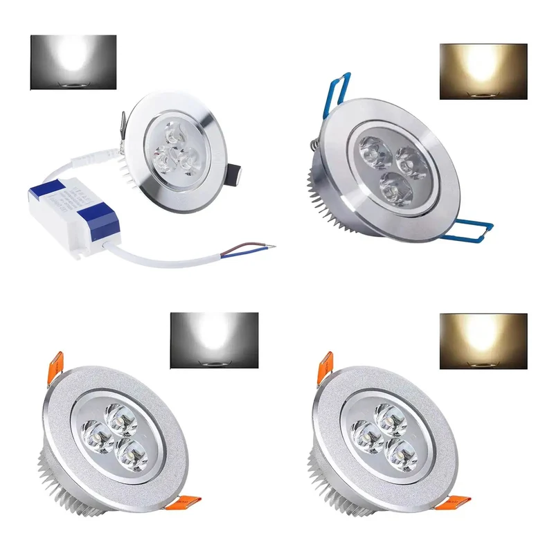 Sleek Recessed LED Downlight Featuring Top Shelf Aluminum Housing And A Frosted Silver Trim Delivers Hella Bright White Accent Lighting For Drop In Ceiling Cabinets And Gallery Walls