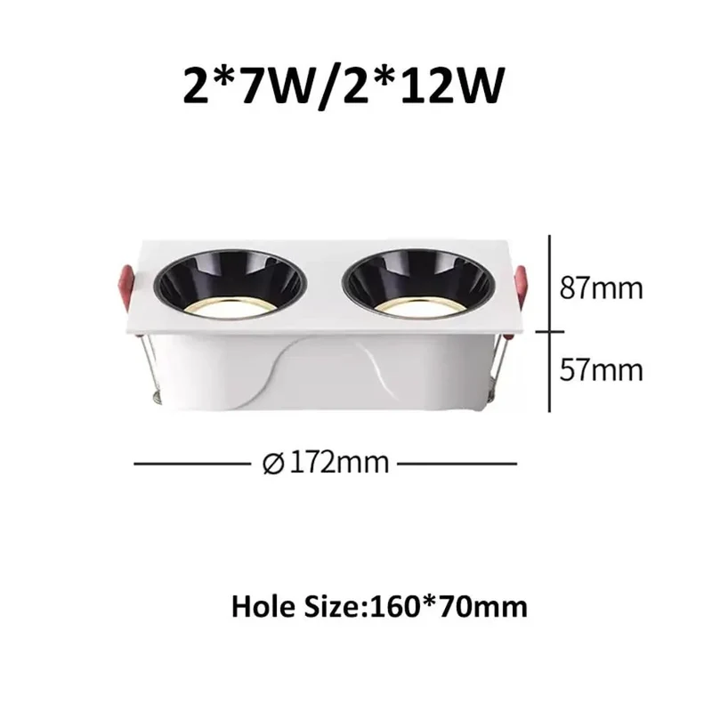 Top Shelf 5 Pack Double Head LED Downlights Recessed Lighting Kit Heavy Duty Aluminum Housing Delivers Smooth Brightness Crisp White Finish Glare Free CRI 90 Plus No Nonsense Drop In Ceiling Lamps For Cozy Spaces