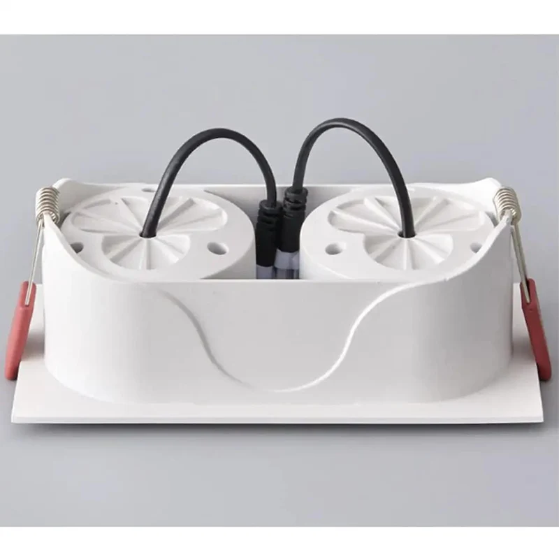 Top Shelf 5 Pack Double Head LED Downlights Recessed Lighting Kit Heavy Duty Aluminum Housing Delivers Smooth Brightness Crisp White Finish Glare Free CRI 90 Plus No Nonsense Drop In Ceiling Lamps For Cozy Spaces