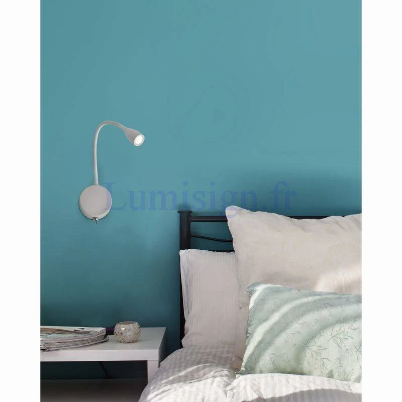 Lampe liseuse flexible LOKE-1 blanche