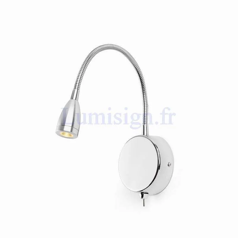 Lampe liseuse flexible LOKE-1 chrome