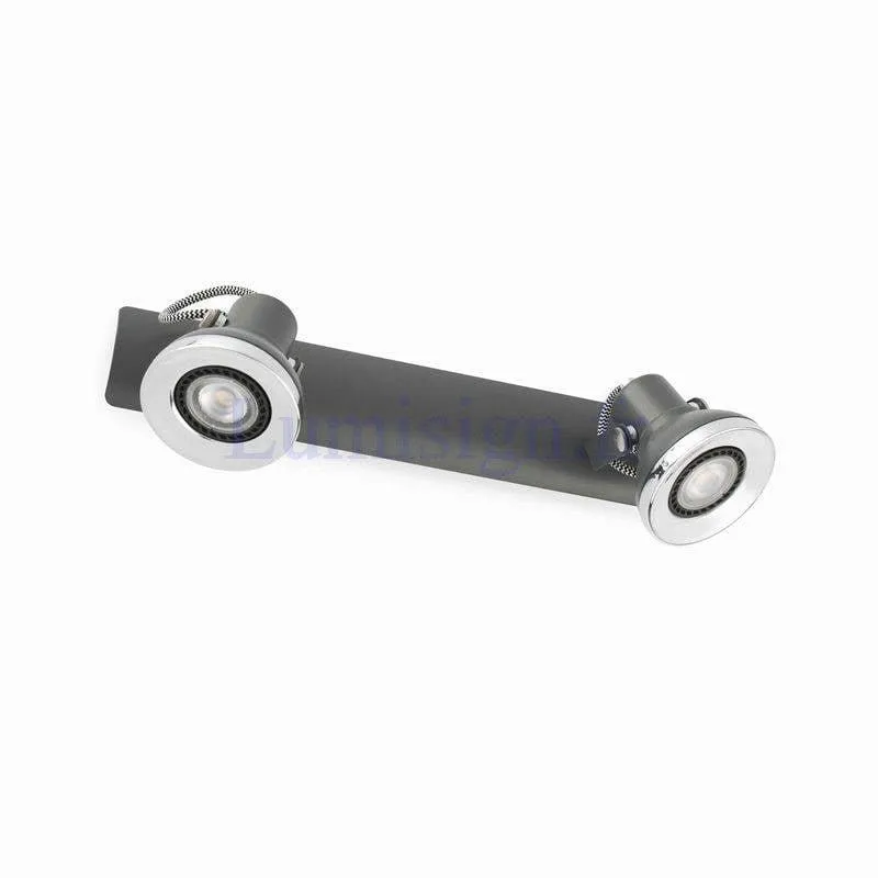 Rampe de spots RING-2 gris foncé