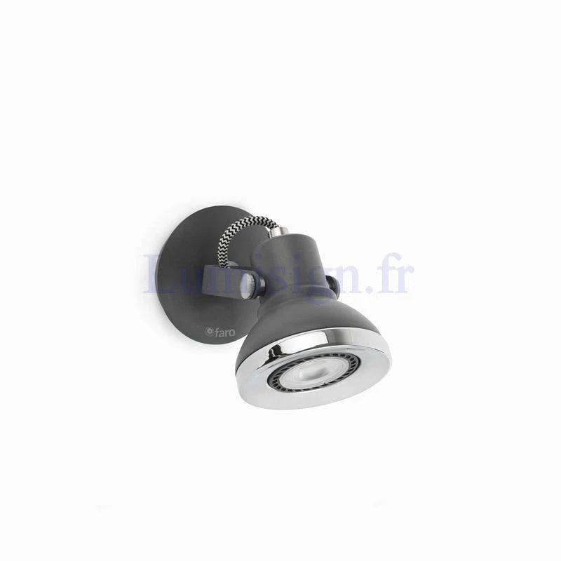 Spot à fixer RING-1 gris foncé