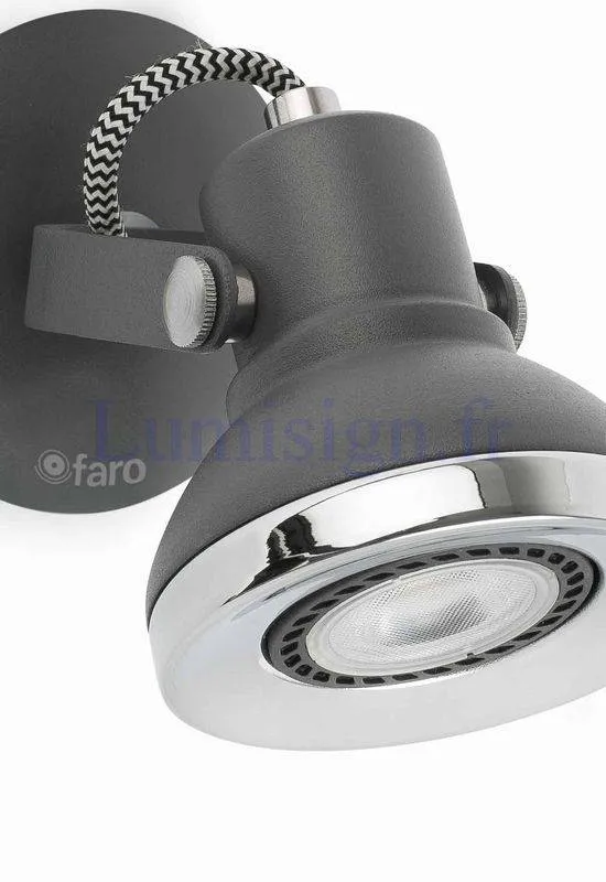 Spot à fixer RING-1 gris foncé