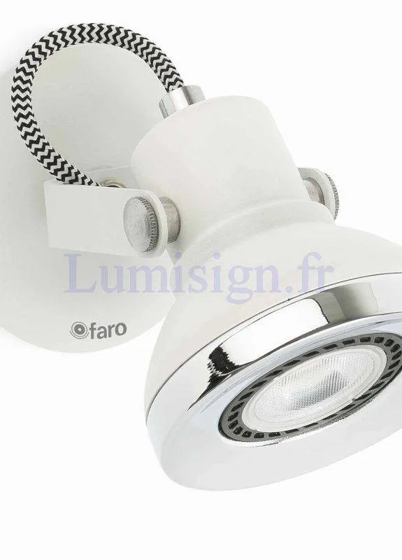 Spot à fixer RING-1 blanc