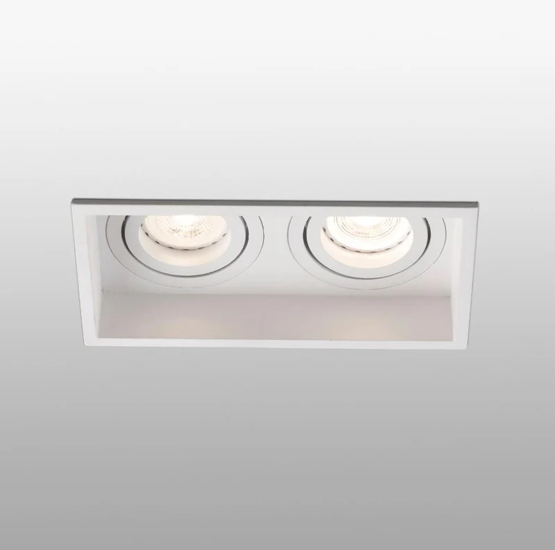 Spot double encastrable orientable HYDE blanc
