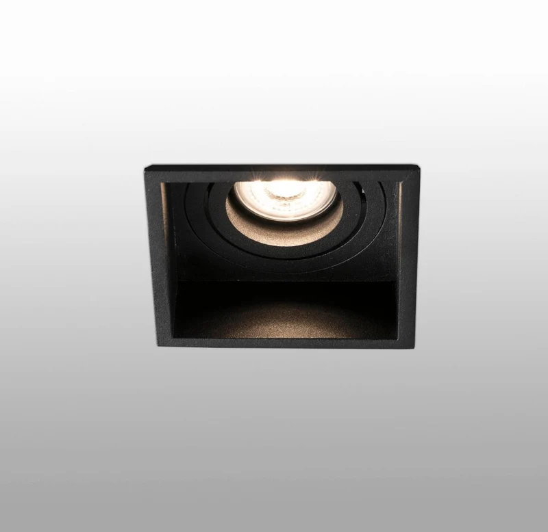 Spot encastrable orientable HYDE carré noir