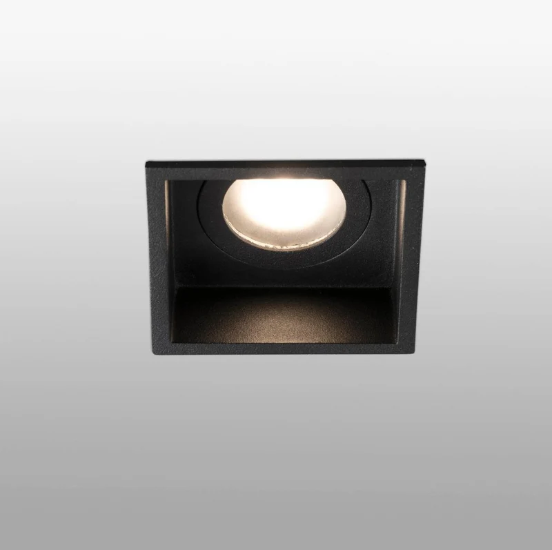 Spot encastrable IP44 HYDE carré noir