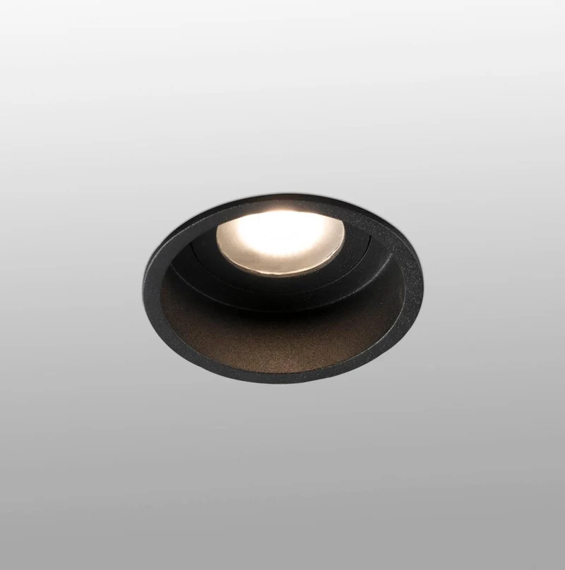 Spot encastrable IP44 HYDE rond noir