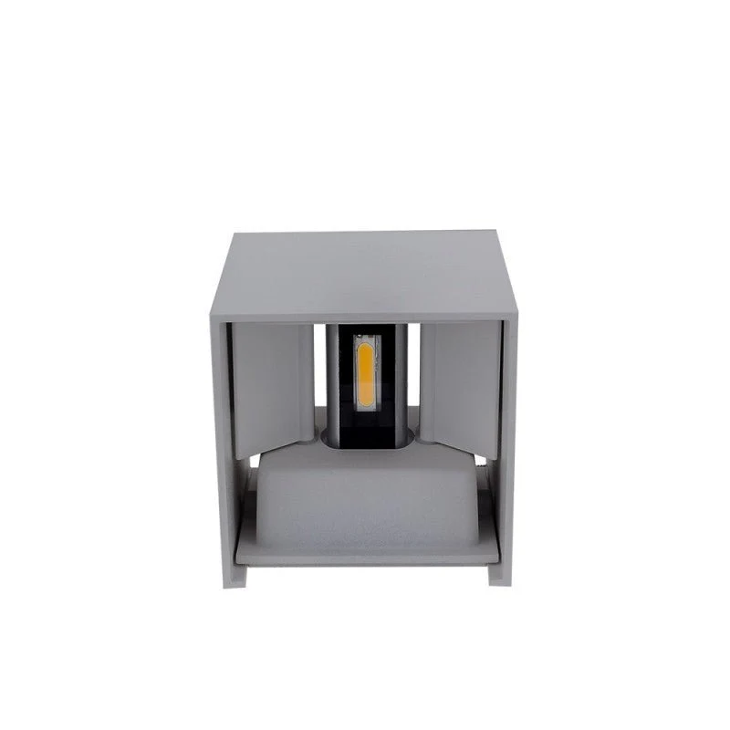 Applique Murale Grise LED 12W IP54 Carré