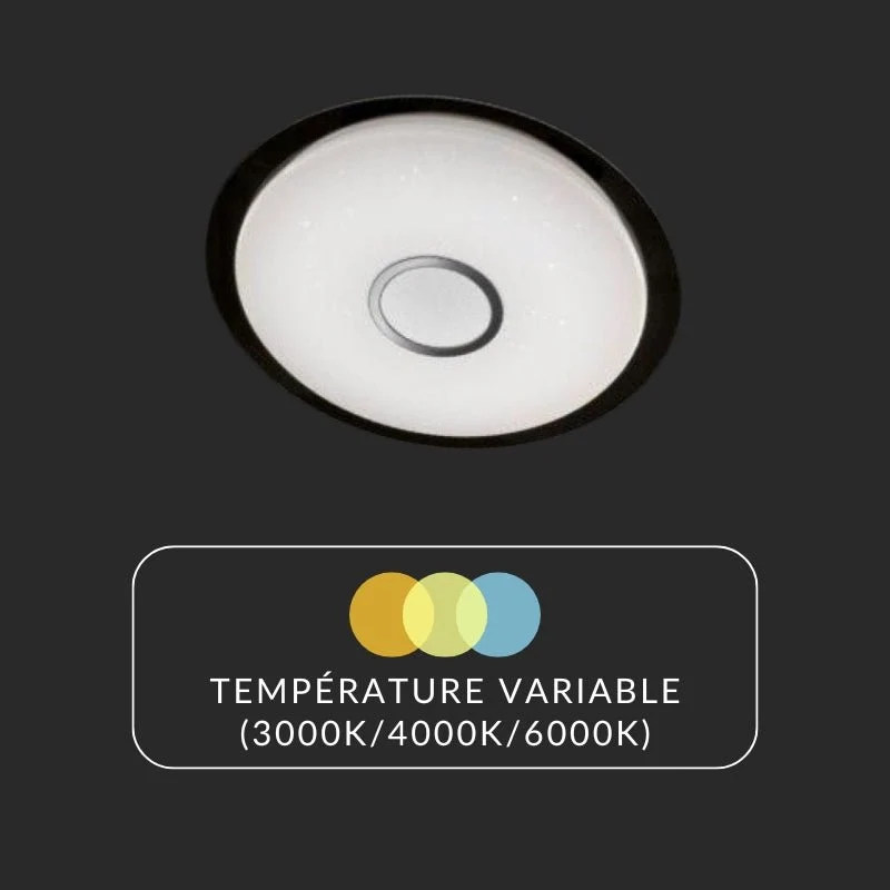Plafonnier LED Rond à Température Variable 60W 220V - 3000K/4000K/6500K
