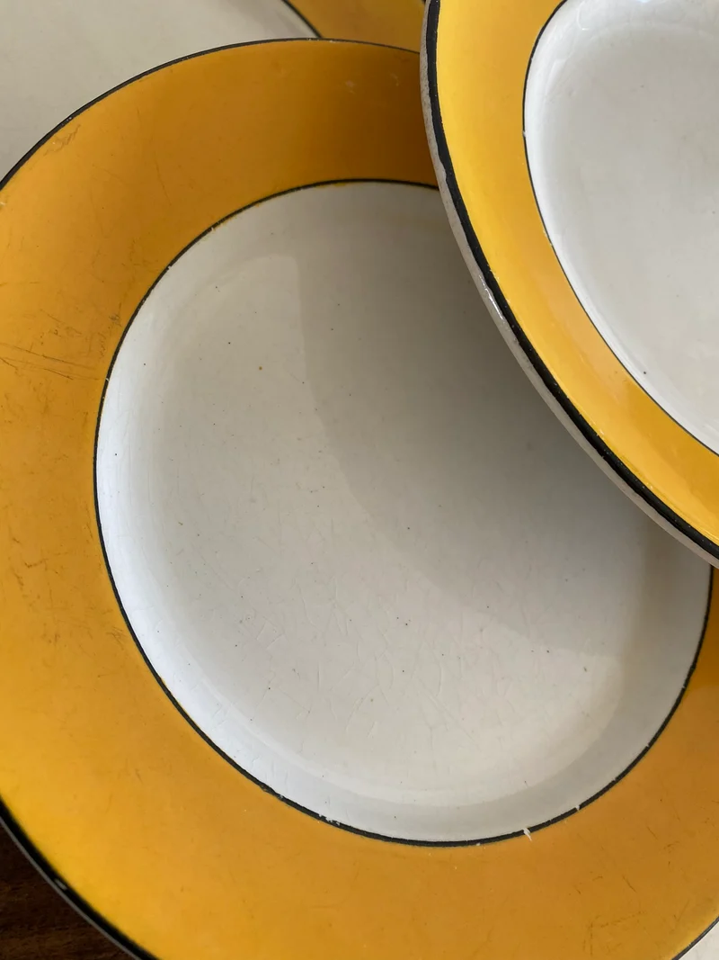 Assiettes à dessert Porcelaine Opaque Luneville début XXème fin XIXème