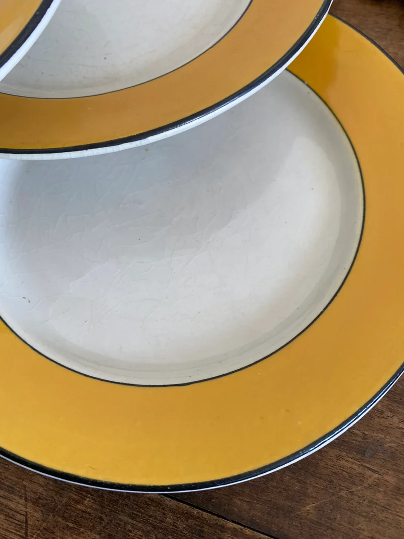 Assiettes à dessert Porcelaine Opaque Luneville début XXème fin XIXème