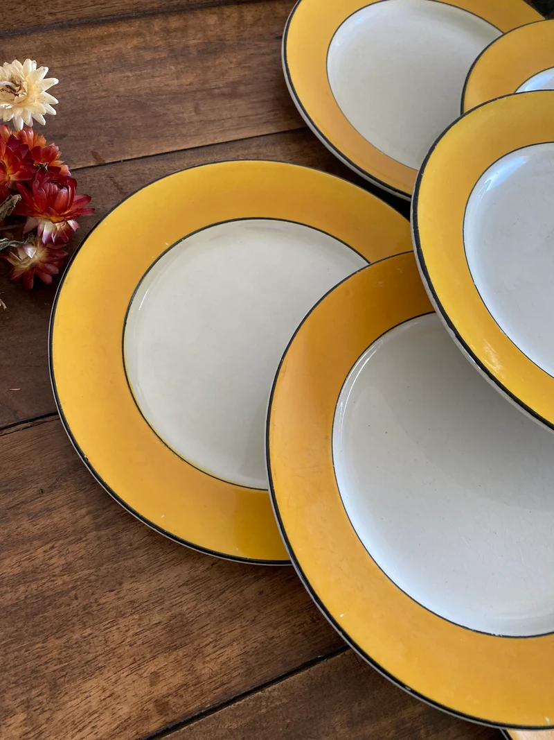 Assiettes à dessert Porcelaine Opaque Luneville début XXème fin XIXème