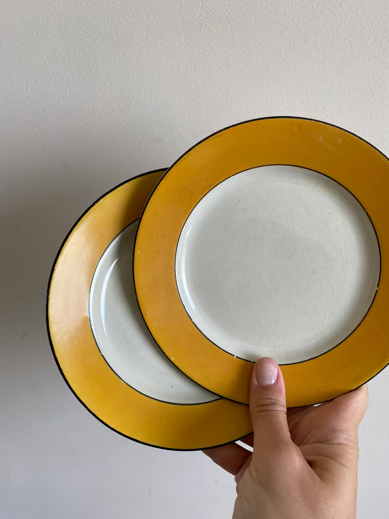 Assiettes à dessert Porcelaine Opaque Luneville début XXème fin XIXème