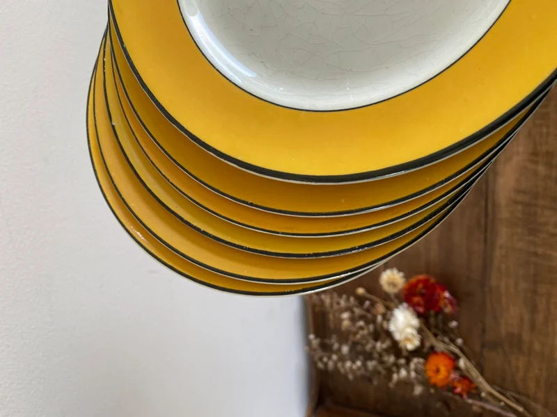 Assiettes à dessert Porcelaine Opaque Luneville début XXème fin XIXème
