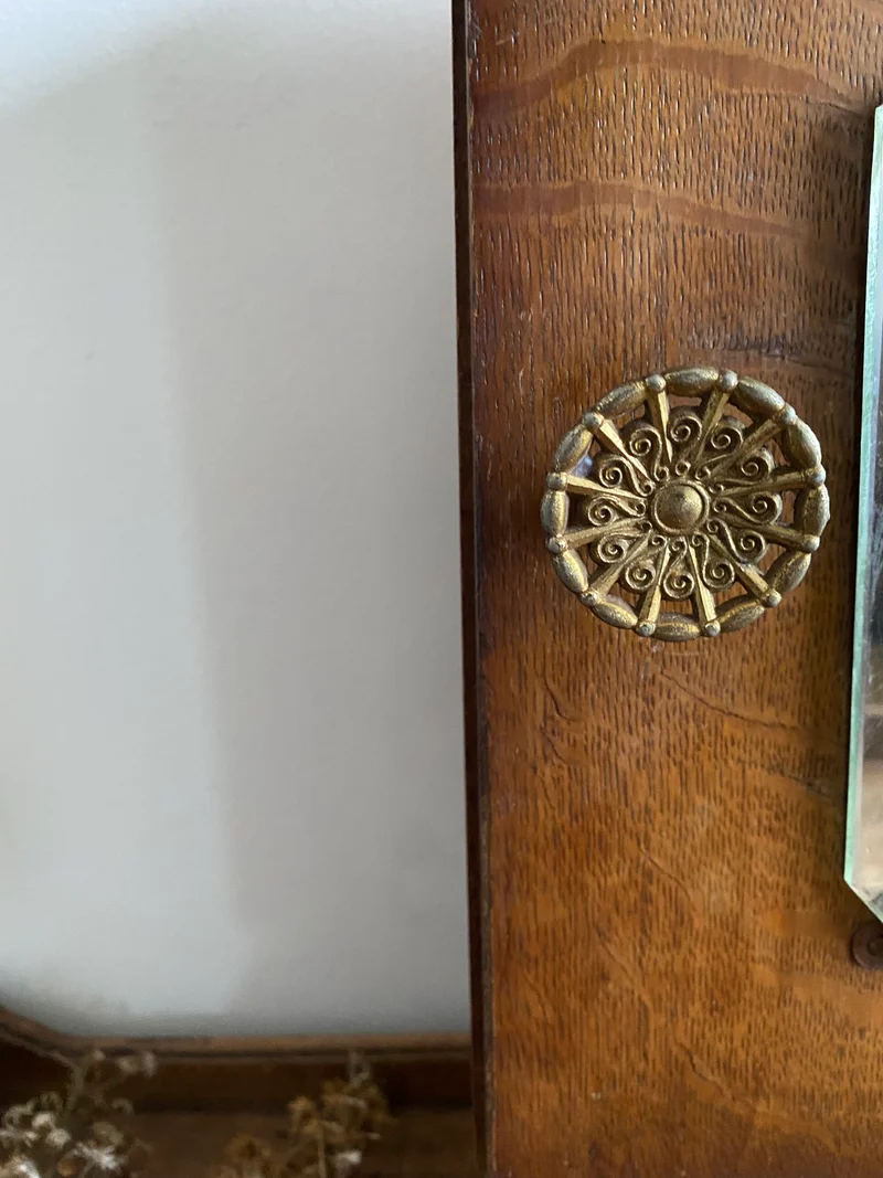 Armoire à pharmacie en bois années 50