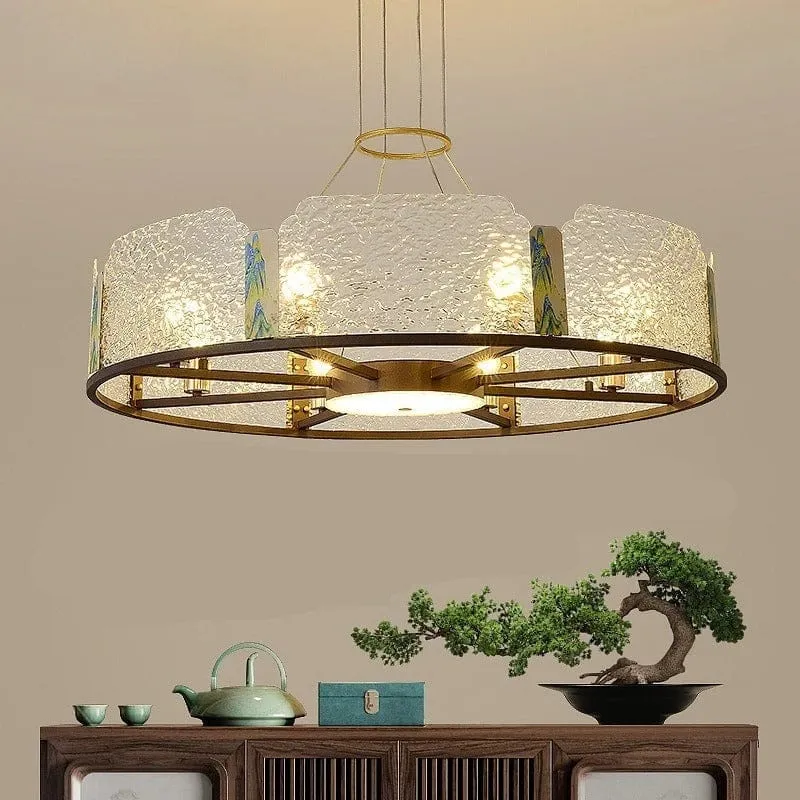 Lustre LED en Verre