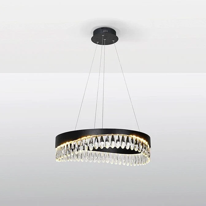 Lustre LED Noir Salon