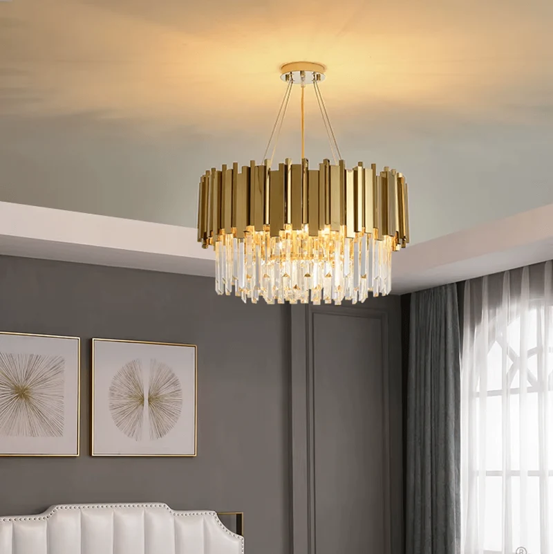 Lustre 120cm Laiton