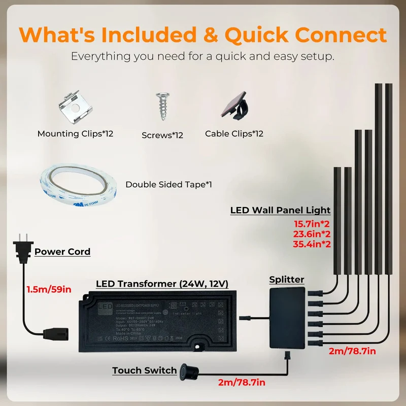 Zero Fuss Led Recessed Lighting Kit For Wood Slat Wall Panels Featuring Snap Touch Control Effortless Shade Shift From Mellow 2700K To Cool 6000K Deck Out Your Walls Today
