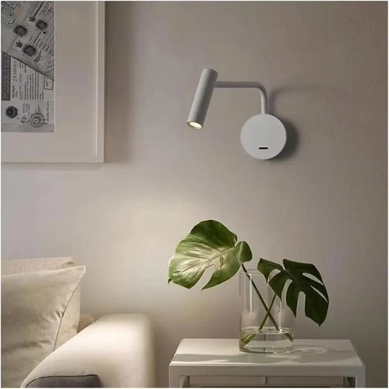 Top Shelf Aluminum Metal Wall Sconce Featuring Adjustable Led Bedside Lamp For Exact Angles Quick Wall Mount Zero Strobe Ambient Glow Fresh Bedroom Reading Lighting White