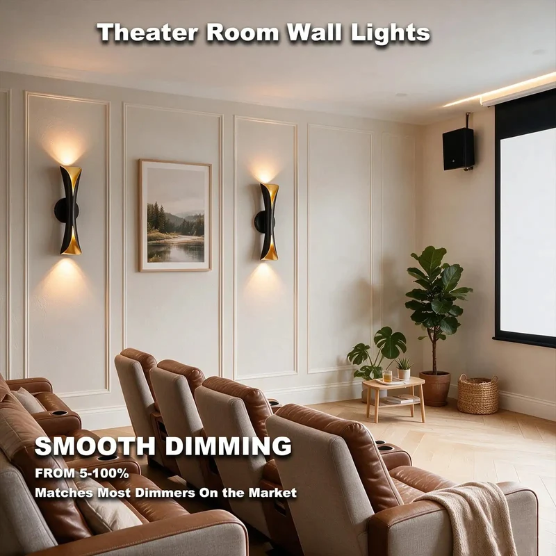Head Turning Dimmable Led Indoor Wall Sconce Featuring Five Tunable Color Temperatures And Simple Hardwired Hookup Showcasing A Sleek Arc Shape With Matte Black And Gold Trim For Major Home Glow Up