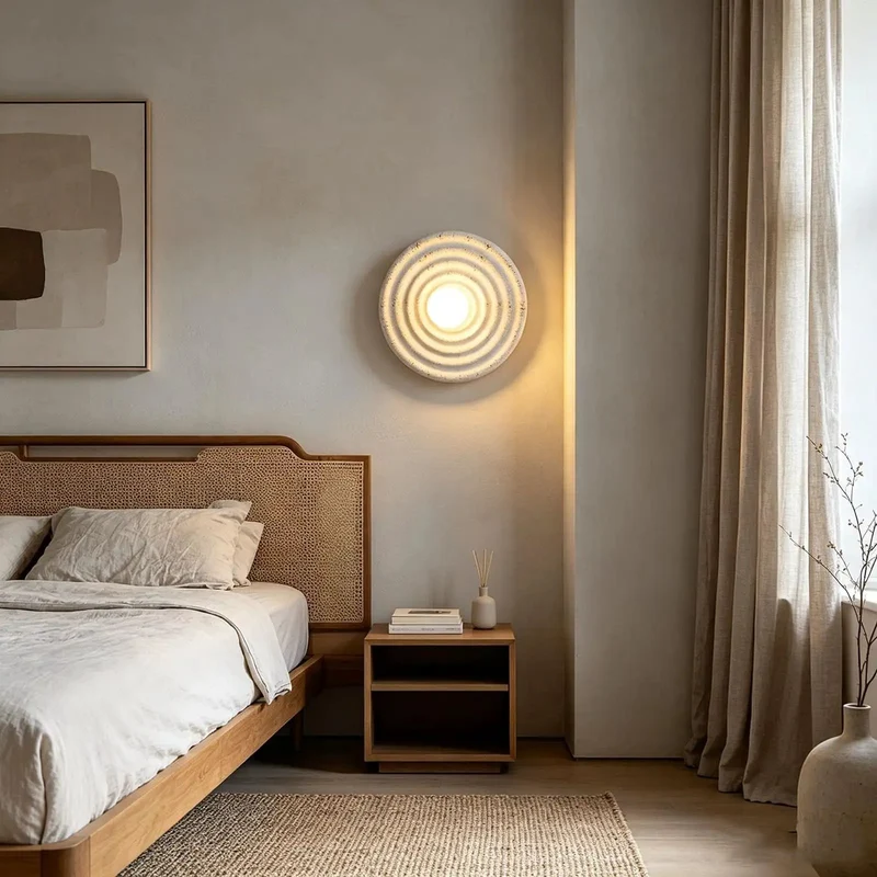 Premium Quality Smooth Resin Wall Sconce With Compact Glass Globe Shade Casts Cozy Concentric Glow And Delivers Fresh Homey Vibes For Your Chill Lounge Setup