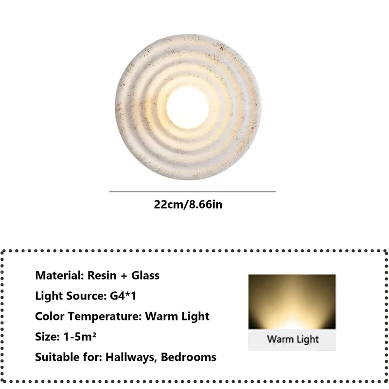 Premium Quality Smooth Resin Wall Sconce With Compact Glass Globe Shade Casts Cozy Concentric Glow And Delivers Fresh Homey Vibes For Your Chill Lounge Setup