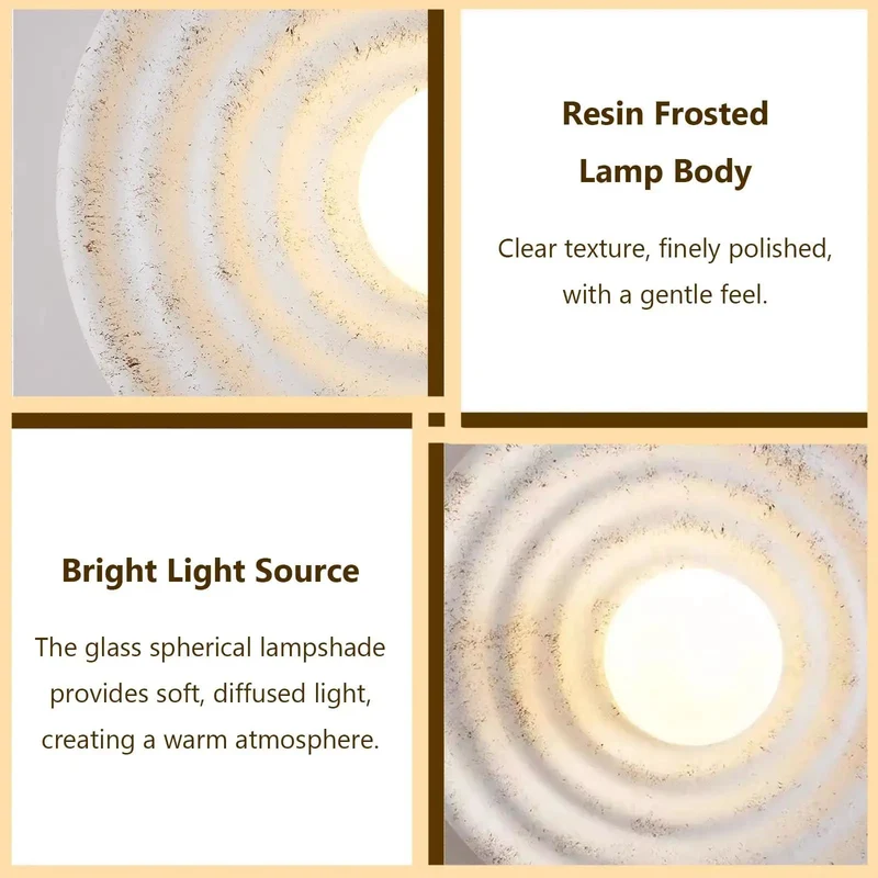 Premium Quality Smooth Resin Wall Sconce With Compact Glass Globe Shade Casts Cozy Concentric Glow And Delivers Fresh Homey Vibes For Your Chill Lounge Setup