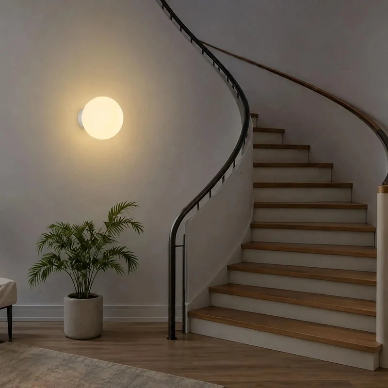 Fresh White Globe Wall Sconce Offering A Clean Setup And Smooth Finish For Chill Ambient Glow In Modern Spaces Grab Your Preferred Size For A Solid Single Bulb E27 Mount That Brings Top Shelf Minimalist Style Right Into Your Home