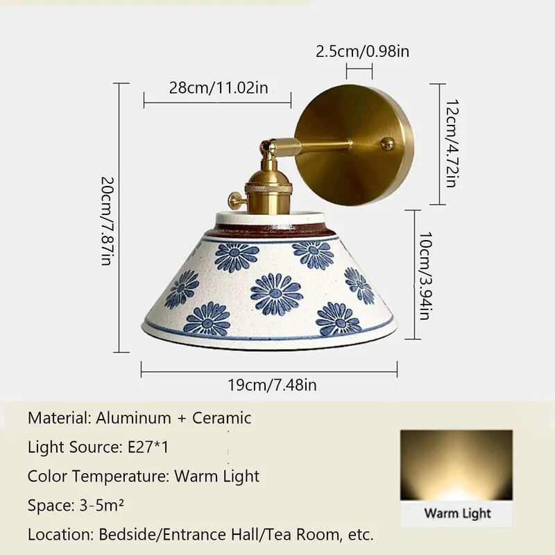 Slick Adjustable Swing Arm Wall Sconce Featuring Vintage Ceramic Lamp Shade With Super Flexible Rotating Hinge For Cozy Bedside Reading And Totally Fresh Entryway Vibes