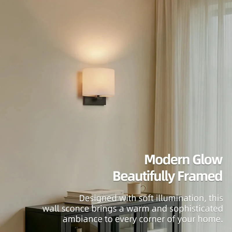Badass Modern Hardwired Wall Sconce Featuring Milky White Acrylic Globe And Sleek Black Frame For Sick Indoor Lighting Vibes That Legitly Level Up Your Living Space Decorating Setup Today