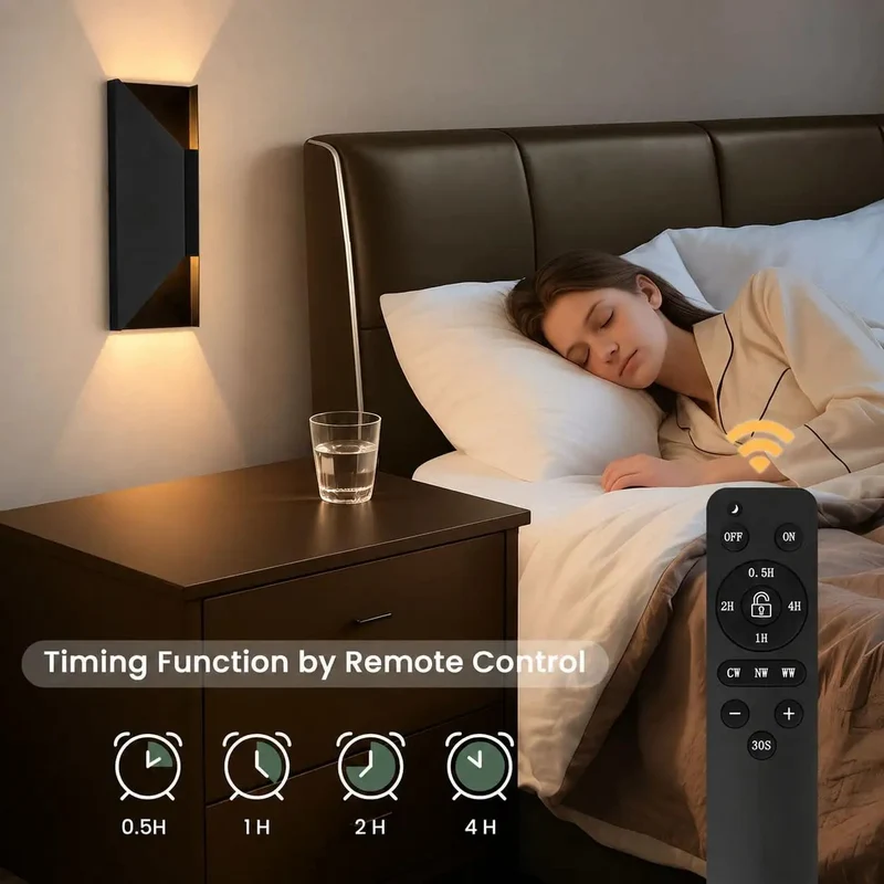 Cordless Wireless Wall Sconces Set Of Two Rechargeable Battery Wall Lights Zero Hassle Wiring Rental Ready Modern Design Smooth Rollout Warm Glow Perfect For Apartments Bedrooms Hallways And Everyday Spaces