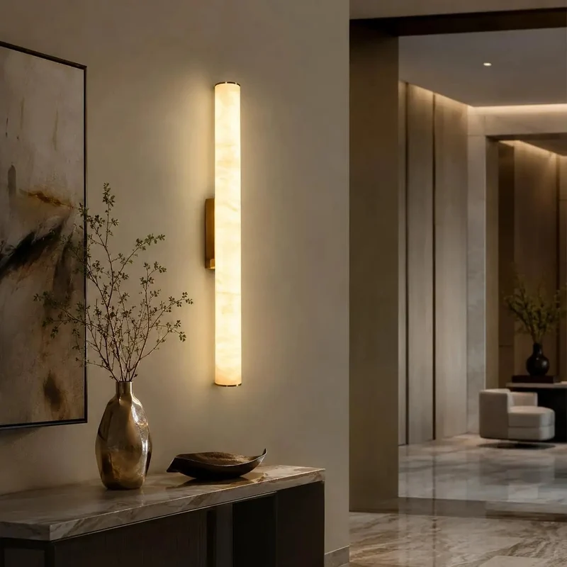 Level Up Your Space With This Fire Modern Wall Sconce Boasting A Striking Resin Shade And Polished Brass Gold Metal Base. Enjoy Three Color Changing LED Settings For That Perfect Vibe. Hardwired Fixture Fits Bedroom, Living Room, Hallway, Staircase.