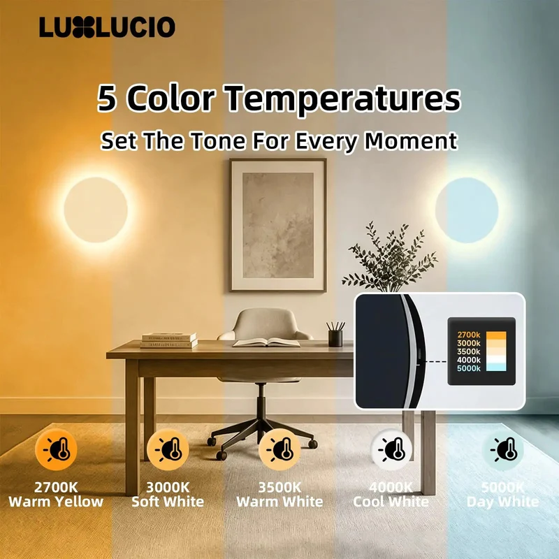 Top Tier Led Wall Sconce With Nifty Side Toggle For Swapping Between Buttery Warm And Bright Cool Tones Clean 9 Inch Backlit Frame Easy Hardwired Hook Up For Modern Lofts And Chill Bedrooms