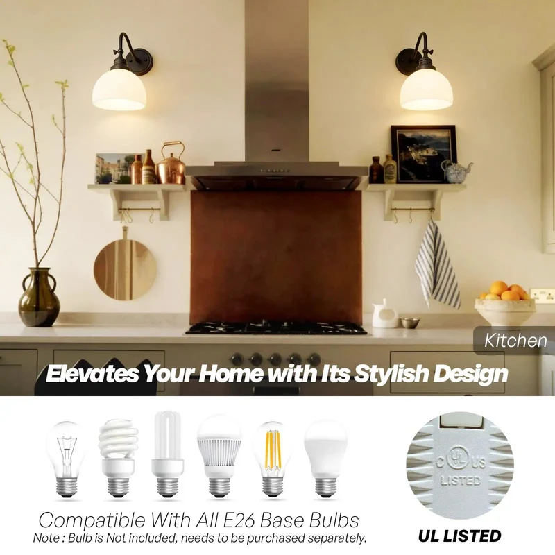 Straight Up Vintage Wall Sconce One Light With White Striped Glass Globe Shade Rustic Metal Fixture For Bedroom Hallway Total Standout Piece That Is Truly Built Different With Solid Metal Arms And Matte Coating