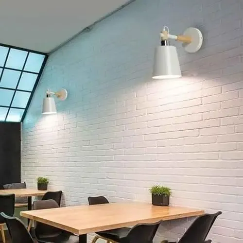 Single Head Iron Art Wall Sconce With E26 E27 Metal Socket Base Zero Frills Sleek Indoor Lighting Fixture Heavy Hitter Decor For Living Room Setup 10.6 Inches