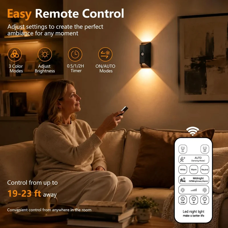 Slick Rechargeable Motion Sensor Lights For Indoor Use, No Sweat Drill Free Magnetic Wall Sconces With Heavy Duty Adhesive Base, Quick USB Charge And Easy Install, Sweet 2 Pack Set For Cozy Hallways Compact Closets And Dim Stairwells
