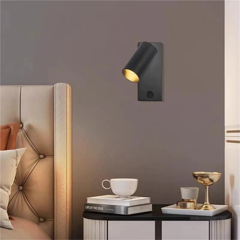 Modern Rotate Cylinder Wall Sconce With Straight Up Flexible Pivot Design Solid Wall Mount Reading Light That Hits Different In Bedrooms And Living Rooms And Slays Your Spaces With Smooth Directed Glow