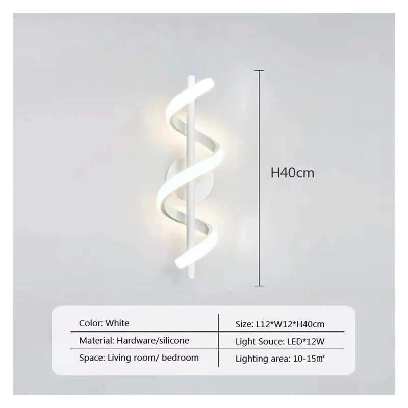 Total Home Flex Luxe LED Wall Sconce With Sharp Black And White Panels For Bedroom Bedside Living Room Warm Glare Quick Mount Indoor Decor Fixture H40 Cm For Staircases Along Hallways