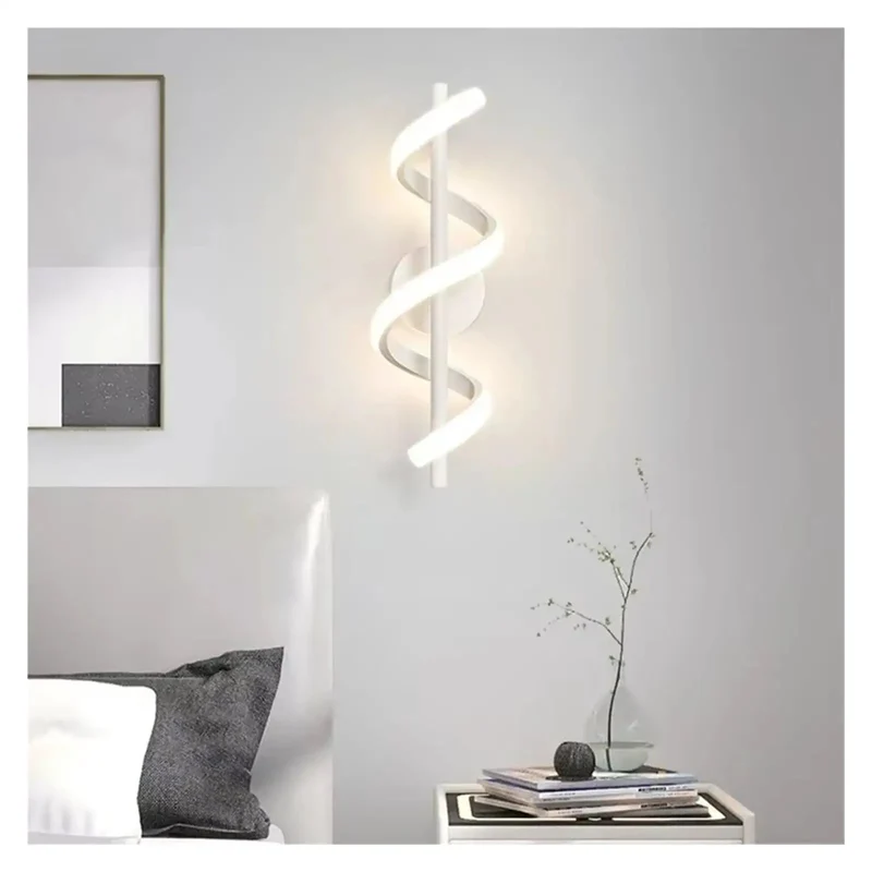 Total Home Flex Luxe LED Wall Sconce With Sharp Black And White Panels For Bedroom Bedside Living Room Warm Glare Quick Mount Indoor Decor Fixture H40 Cm For Staircases Along Hallways