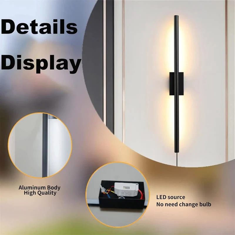 Modern Rectangular Led Wall Sconce In Matte Black Metal And Clear Acrylic Drops A Legit Warm Glow Perfect For Casual Bedroom Reading Or Chill Entryway Accent Lighting Fixtures