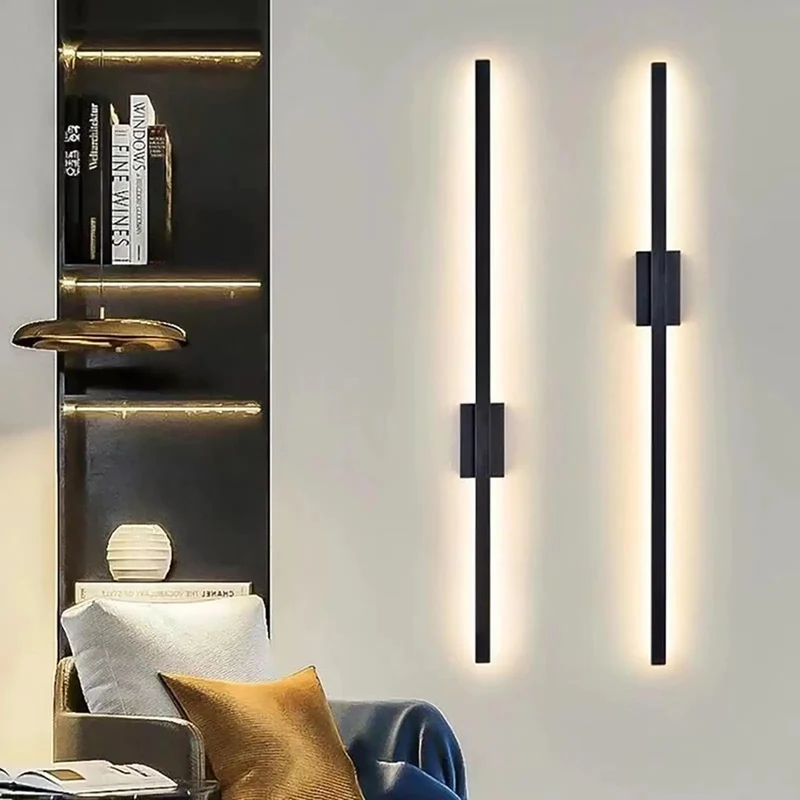 Modern Rectangular Led Wall Sconce In Matte Black Metal And Clear Acrylic Drops A Legit Warm Glow Perfect For Casual Bedroom Reading Or Chill Entryway Accent Lighting Fixtures