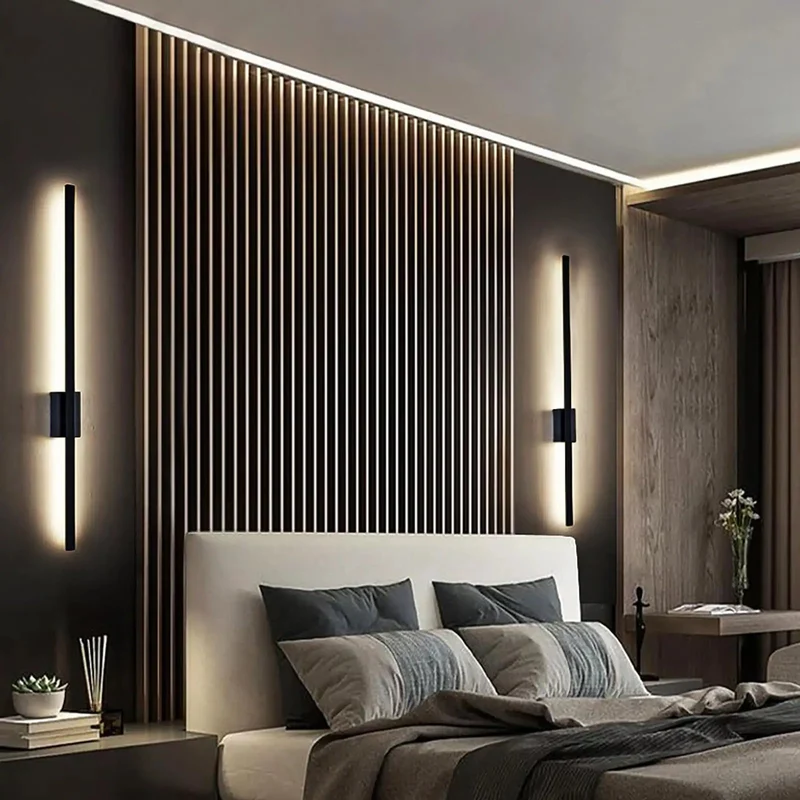 Modern Rectangular Led Wall Sconce In Matte Black Metal And Clear Acrylic Drops A Legit Warm Glow Perfect For Casual Bedroom Reading Or Chill Entryway Accent Lighting Fixtures