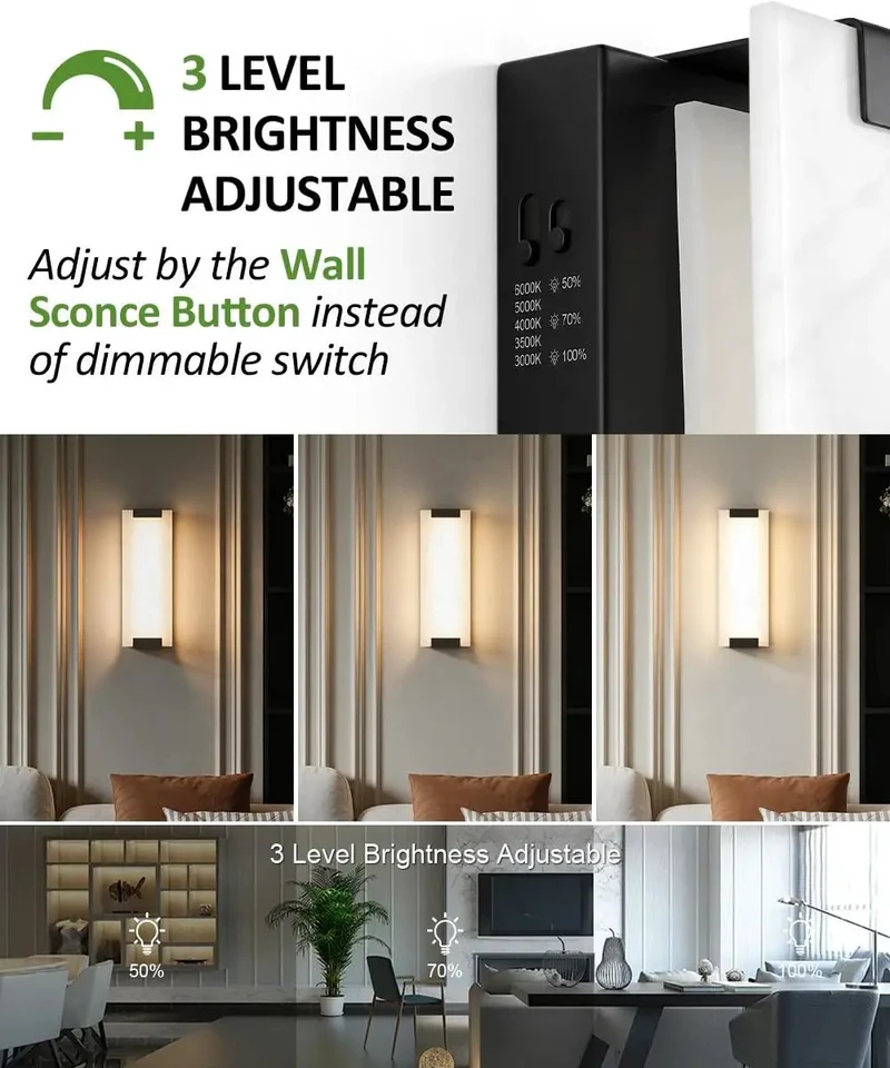 Slick Black Led Wall Sconce Delivers Smooth Three Way Dimming Control And Sweet Five Cct Color Selection For Solid Indoor Illumination And Nifty Home Glow Enhancements With Hardwired Design Makes It A Knockout Choice