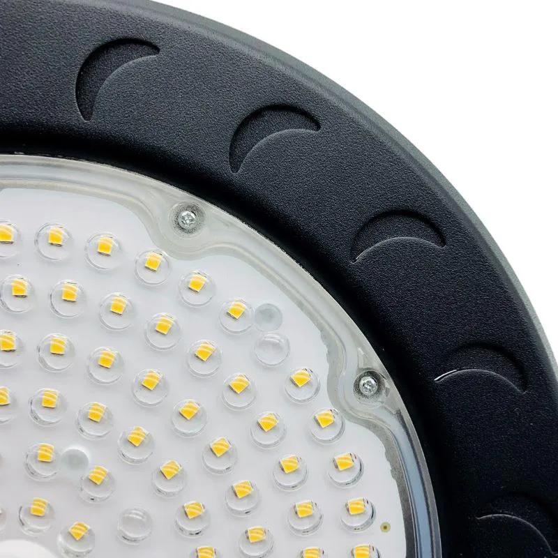 Suspension Industrielle HighBay UFO 100W IP65 NOIR