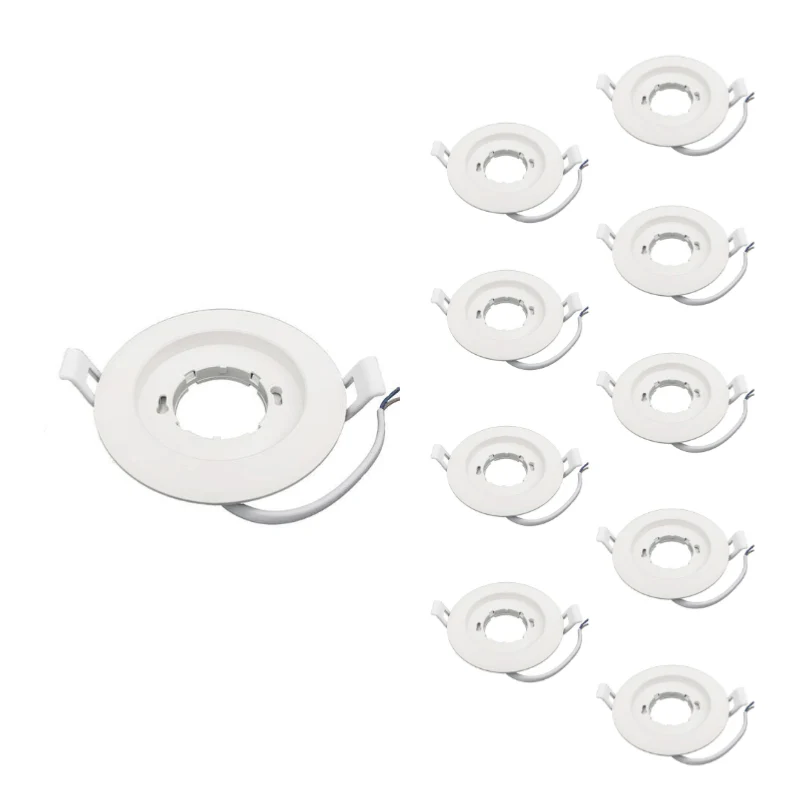 Support Spot Encastrable GX53 LED Rond BLANC - Pack de 10