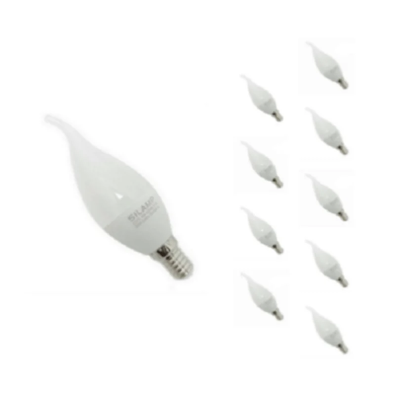 Ampoule LED E14 Flamme 8W 220V Ø38mm - Pack de 10